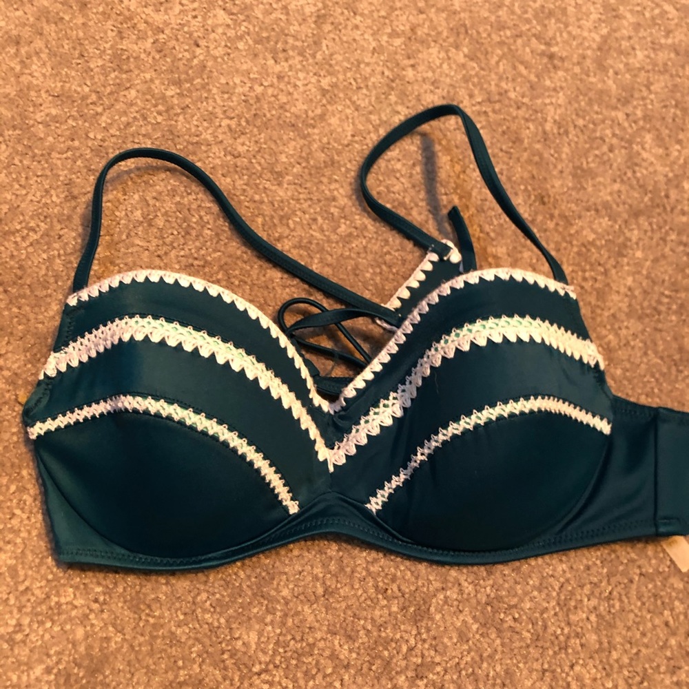 Teal bikini top padded